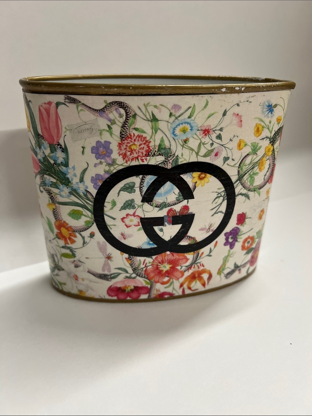 Floral Flora Decoupage Print Make Up Brush, Pen, Home Accessory Holder